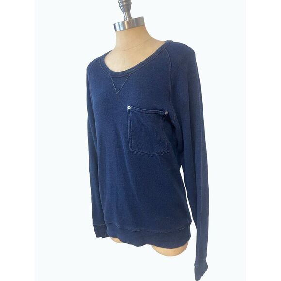 Paper Denim & Cloth Blue Cotton Sweatshirt Medium - Picture 2 of 4